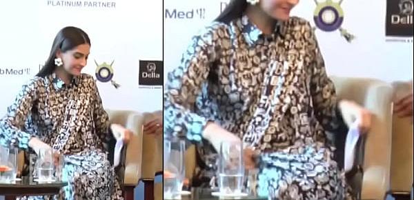  Sonam Kapoor Boobies Exposed, Wardrobe Malfunction Video !! HD